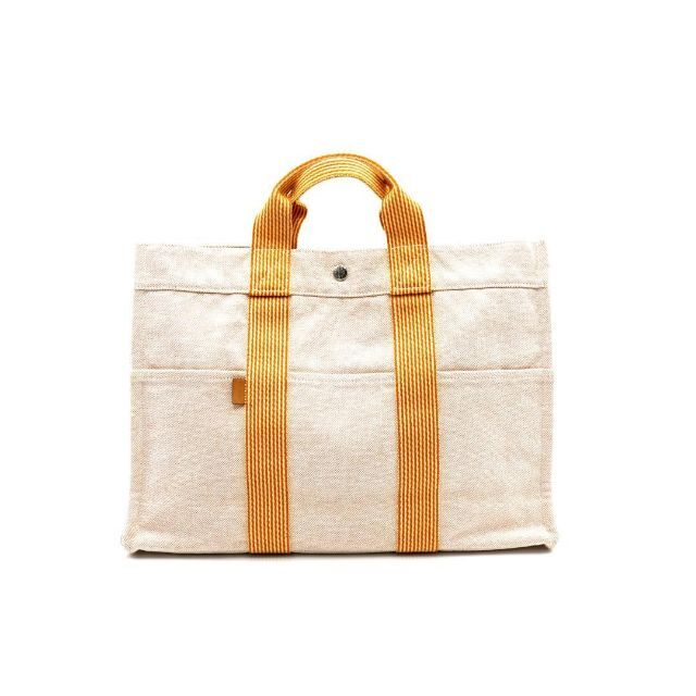 美品 HERMES エルメス ニューフールトゥMM トートバッグ オレンジ-