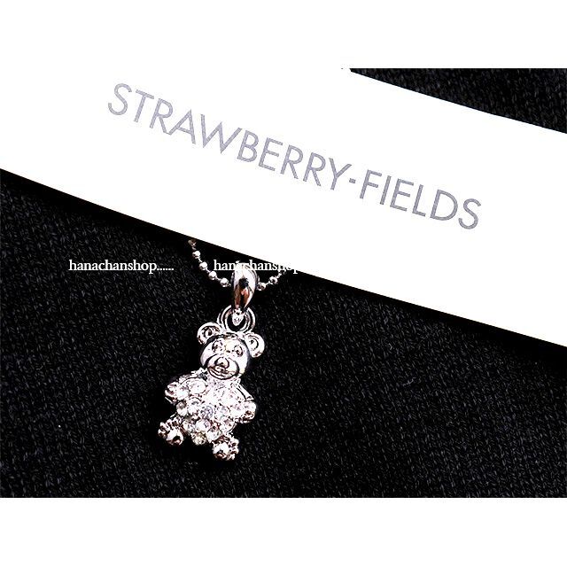 STRAWBERRY-FIELDS(ストロベリーフィールズ)の定価4,400円【新品】ストロベリーフィールド★宝石子熊クマモチーフネクレス レディースのアクセサリー(ネックレス)の商品写真