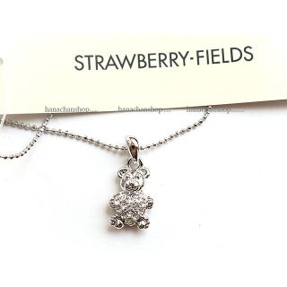 ストロベリーフィールズ(STRAWBERRY-FIELDS)の定価4,400円【新品】ストロベリーフィールド★宝石子熊クマモチーフネクレス(ネックレス)