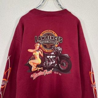 ハーレーダビッドソン(Harley Davidson)の【90s】ハーレーダビッドソン　スウェット トレーナー　ヘインズ　ガール&バイク(スウェット)