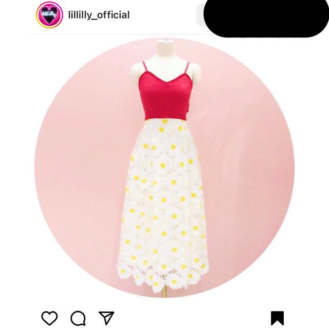 lilLilly(リルリリー)のlillilly リルリリー　デイジー　スカート レディースのスカート(ロングスカート)の商品写真