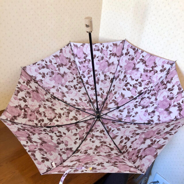 ★新品★ミラショーン　折りたたみ傘　雨傘　大きめ　サテン　花柄　ピンク 1