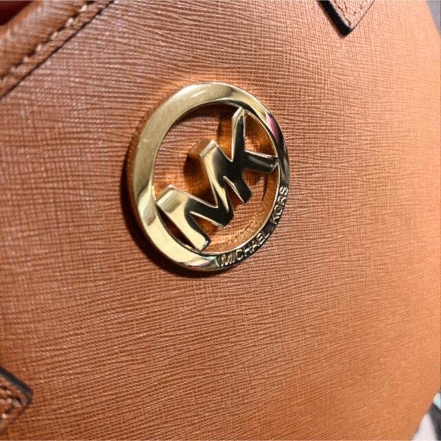 Michael Kors(マイケルコース)の☆新品☆マイケルコース  ミニトートバッグ・ハンドバッグ☆ブラウン本革 レディースのバッグ(トートバッグ)の商品写真