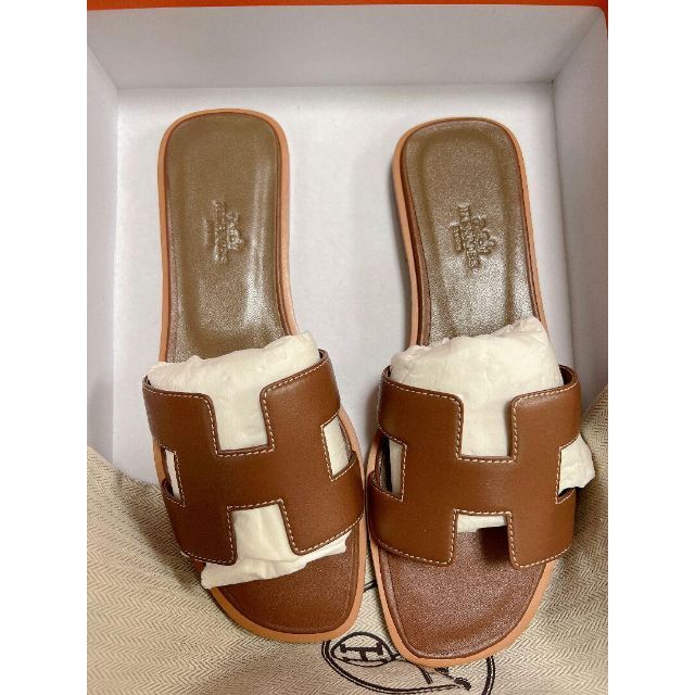 オリジナル Hermes サイズ37 サンダル オランOran エルメス - サンダル