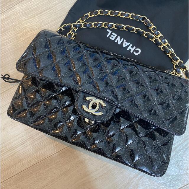 m1965 CHANEL シャネル マトラッセ パテントレザー ショルダーバッグ-