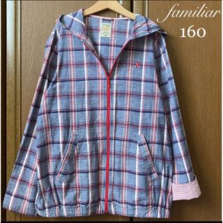 ファミリア(familiar)の専用！ファミリア　チェック　パーカー　アウター　薄手　ジャケット　 秋　(ジャケット/上着)