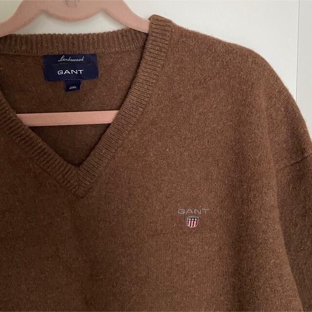 STUDIOUS(ステュディオス)のgant ニット  セーター　古着　ブラウン メンズのトップス(ニット/セーター)の商品写真