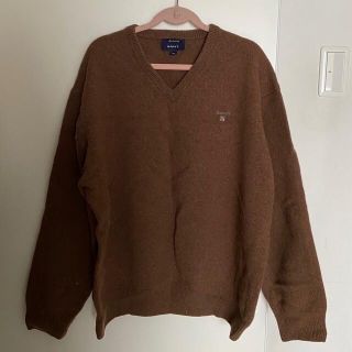 ステュディオス(STUDIOUS)のgant ニット  セーター　古着　ブラウン(ニット/セーター)