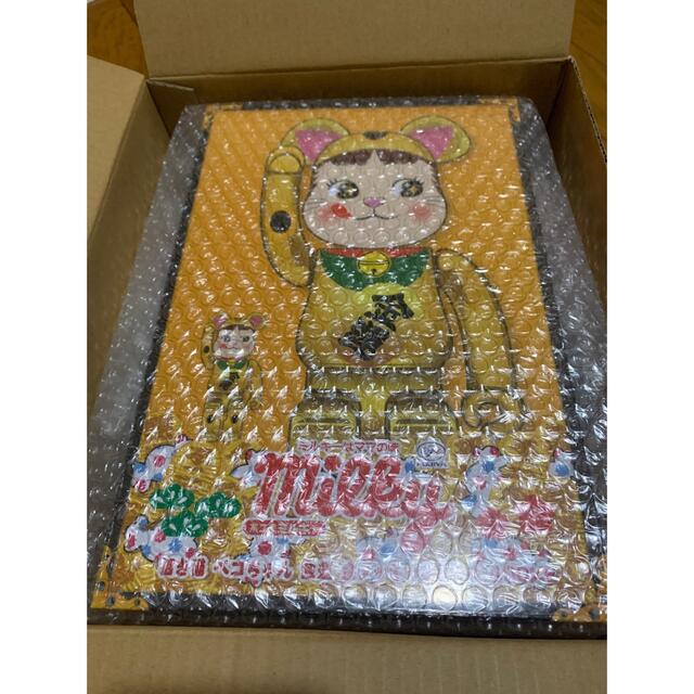 BE@RBRICK 招き猫 ペコちゃん 金運 金メッキ 100%400% BE@RBRICK 招き猫 ペコちゃん 金運 金メッキ 100%400%