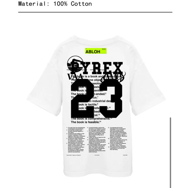 Pyrex(パイレックス)のPyrexvision× CanaryYellow white t size s メンズのトップス(Tシャツ/カットソー(半袖/袖なし))の商品写真