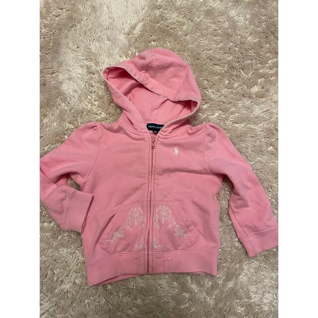 Ralph Lauren(ラルフローレン)のラルフローレン　ピンクパーカー　90cm キッズ/ベビー/マタニティのキッズ服女の子用(90cm~)(ジャケット/上着)の商品写真