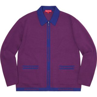 シュプリーム(Supreme)のsupreme   logo trim zip up cardigan 21ss(カーディガン)