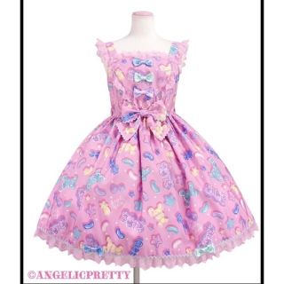 アンジェリックプリティー(Angelic Pretty)のJelly Candy Toysハートジャンパースカート(ひざ丈ワンピース)