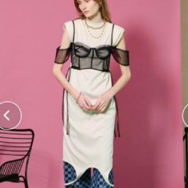 メゾンスペシャル チュールオフショルダービスチェ ブラック 黒 新品未