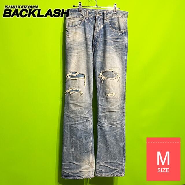 デニム/ジーンズBACKLASH シルケット13.5ozデニム インディゴ染め Mサイズ