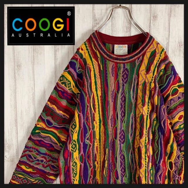 ≪再値下げ≫ 【スペシャル】coogi クージー 編込み 原色系 派手柄