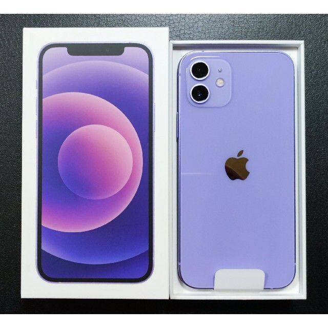 極細繊維クロス iPhone12 パープル 64GB SIMロック解除済み SIMフリー