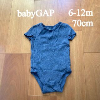 ベビーギャップ(babyGAP)の⭐︎babyGAP ネイビー　ロンパース　70 半袖(ロンパース)