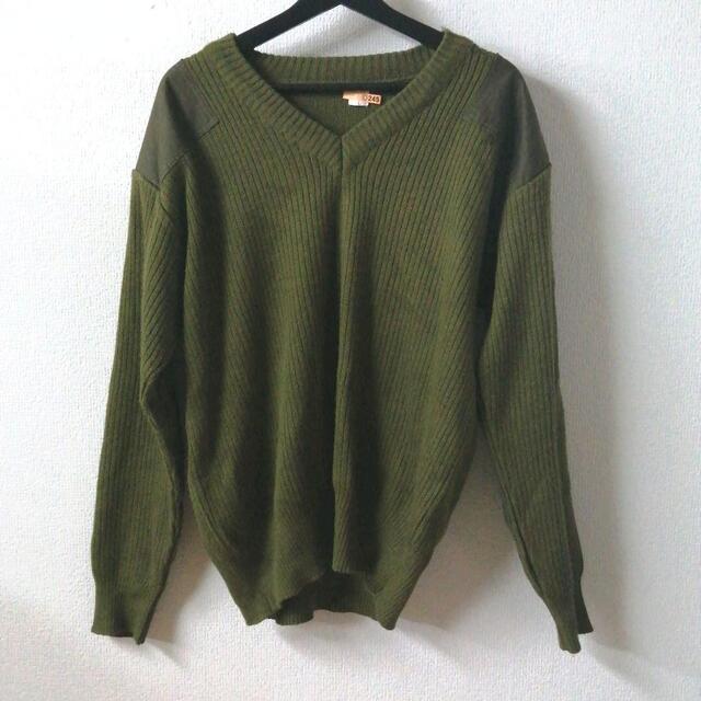 vintage miritary sweater khaki aw