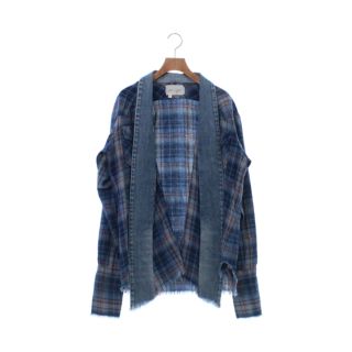 グレッグローレン(Greg Lauren)のGREG LAUREN カジュアルシャツ 1(S位) 青x赤(チェック) 【古着】【中古】(シャツ)