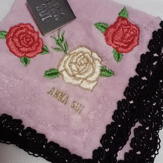 アナスイ(ANNA SUI)の値下げ📌【訳あり】アナスイ☆大判タオルハンカチ🌹27✕27(ハンカチ)