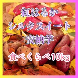 さつまいも【紅はるか×安納芋×シルクスイート】食べくらべ10kg(野菜)