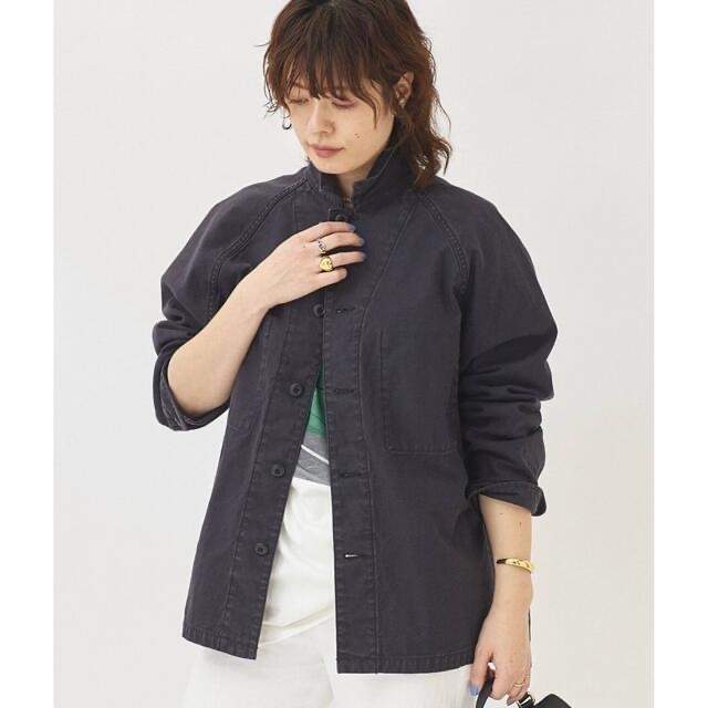 クリーニング済☆plage Army シャツジャケット New(ブラック)38 - www