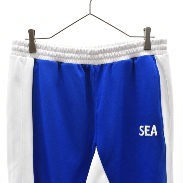 WIND AND SEA(ウィンダンシー)のWIND AND SEA ウィンダンシー 19AW WDS JERSEY PT サイドライン サイドスナップ パンツ ブルー/ホワイト WDS-19A-PT-09 メンズのパンツ(その他)の商品写真