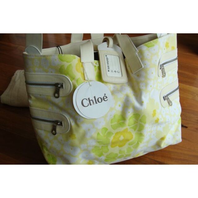 Chloe クロエ キャンバス 3WAY 花柄 ショルダーパック トートバッグ