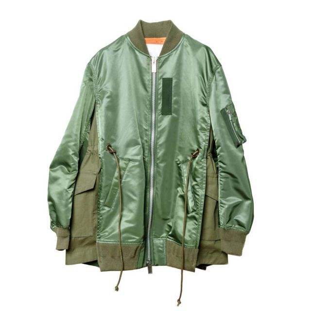 SACAI 21AW ポケット切り替え MA-1 カーキ　2　新品