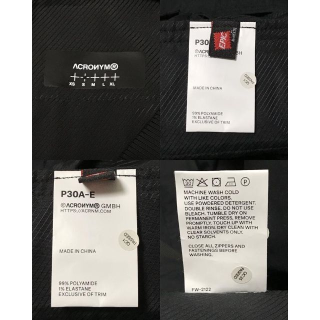 ACRONYM P30A-E 黒 Sサイズ 新品の通販 by 値下げ不可 正規品 ACRONYM P30A-E 黒 Sサイズ 新品の通販 by 値下げ不可 正規品