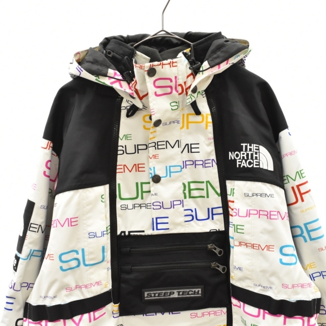 SUPREME シュプリーム × THE NORTH FACE 21AW Steep Tech Apogee Jacket NP52102I ザノースフェイス スティープテック アポジー マルチロゴプリントジップアップマウンテンジャケット ホワイト 2