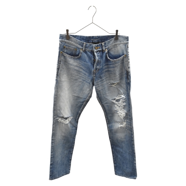 デニム/ジーンズ SAINT LAURENT PARIS サンローランパリ クラッシュ ...