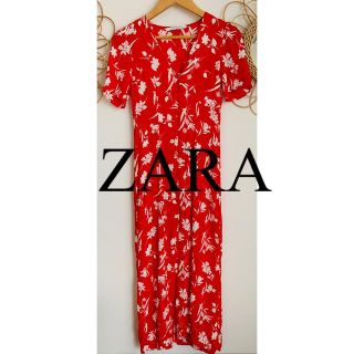 ザラ(ZARA)の美品　ZARA ザラ　ワンピース　ロングワンピース　マキシ丈　花柄　人気　完売(ロングワンピース/マキシワンピース)