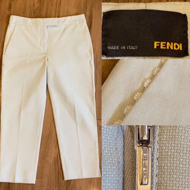 FENDI(フェンディ)のFENDI フェンディ  ポケットレース　クロップドパンツ　38 レディースのパンツ(カジュアルパンツ)の商品写真