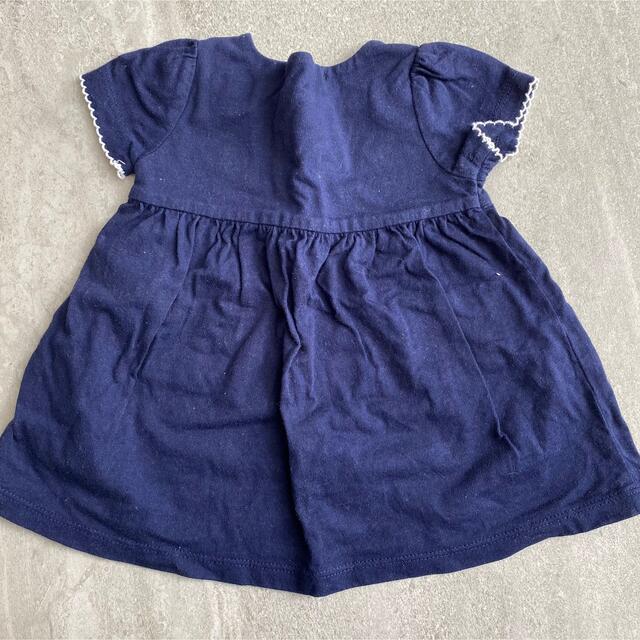 Ralph Lauren(ラルフローレン)のラルフローレン　ロゴワンピース　ネイビー　3M キッズ/ベビー/マタニティのベビー服(~85cm)(ワンピース)の商品写真