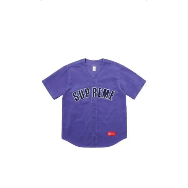 18ss Supreme corduroy baseball jersey M