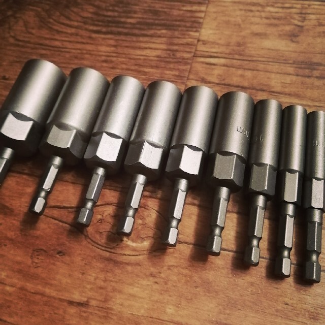 ディープソケット 6-19mm ソケット コマ ビットソケット 電ドルソケット ソケット コマ ビットソケット 電ドリソケット 6-19mm 電動ドリルソケット