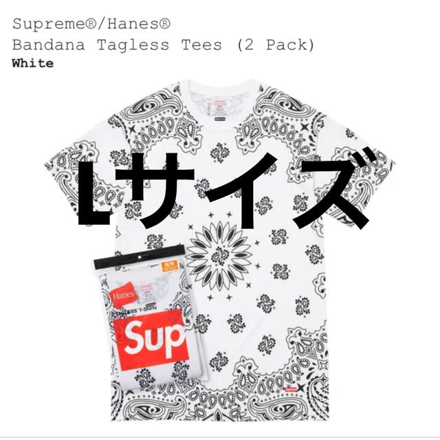 Supreme/Hanes Bandana Tagless Tees 2枚セット