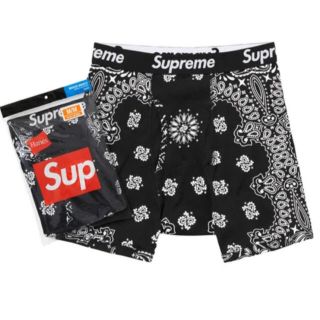 シュプリーム(Supreme)のSupreme / Hanes Bandana Boxer  "Black"(ボクサーパンツ)