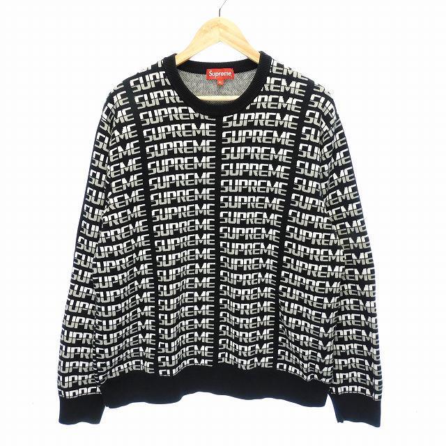 シュプリーム Repeat Sweater ニット セーター ロゴ XL 黒