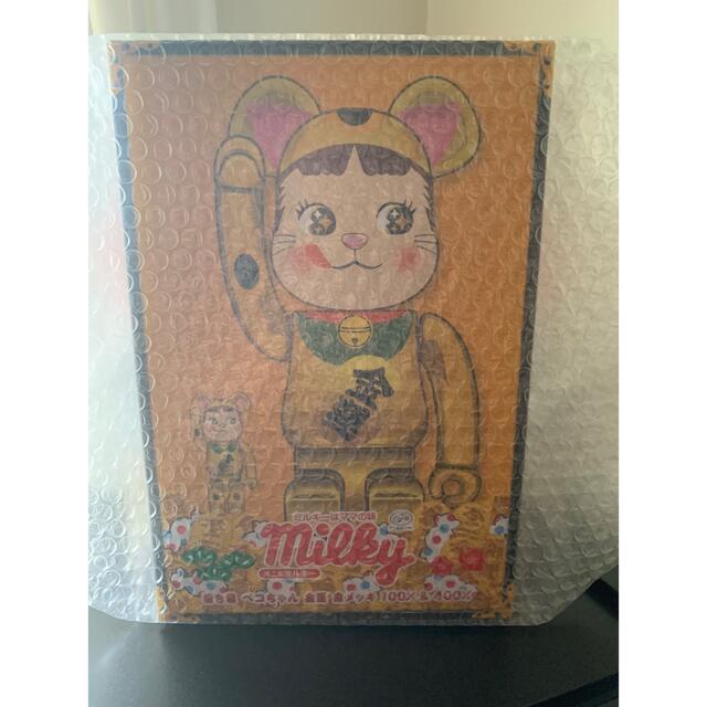 BE@RBRICK 招き猫 ペコちゃん 金運 金メッキ 100％ & 400％