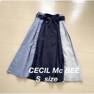 セシルマクビー(CECIL McBEE)のCECIL Mc BEE ブロック配色　フレアスカート (ロングスカート)