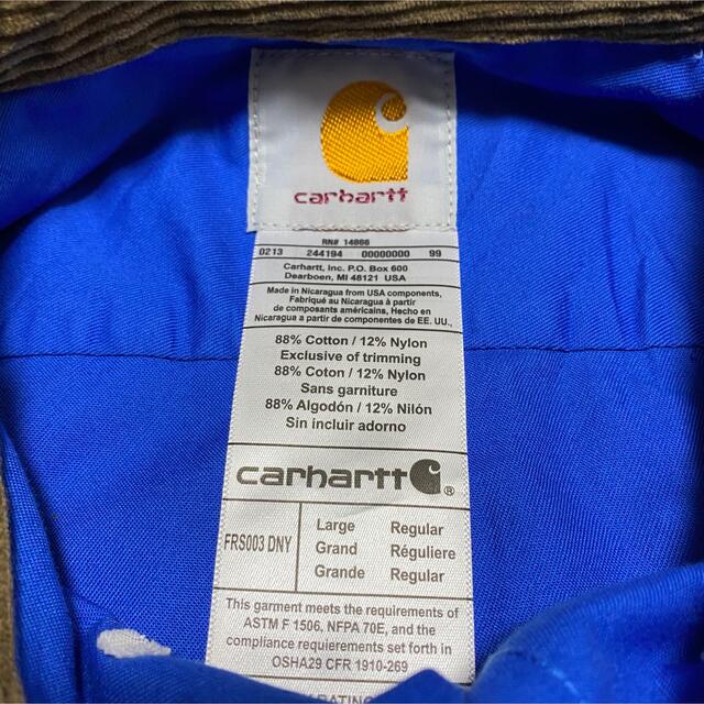 carhartt(カーハート)の90s 古着 カーハート コーデュロイ シャツ ビッグシルエット ゆるだぼ メンズのトップス(Tシャツ/カットソー(半袖/袖なし))の商品写真