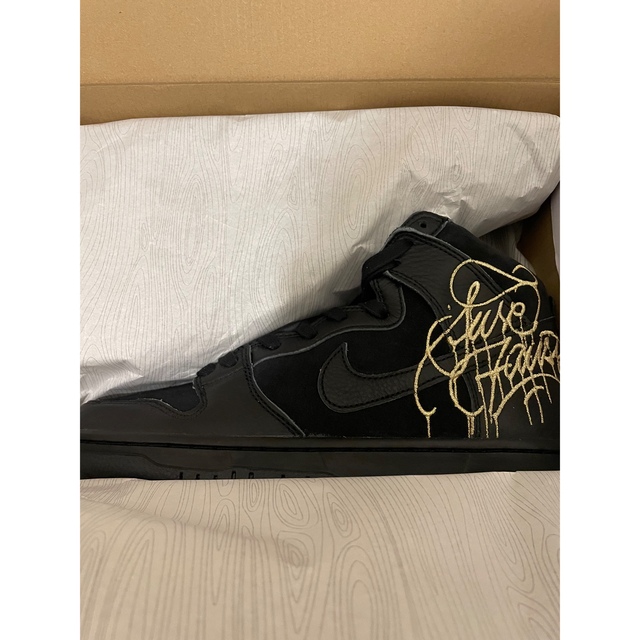 NIKE(ナイキ)のNike SB Dunk High × Faust Black Gold メンズの靴/シューズ(スニーカー)の商品写真