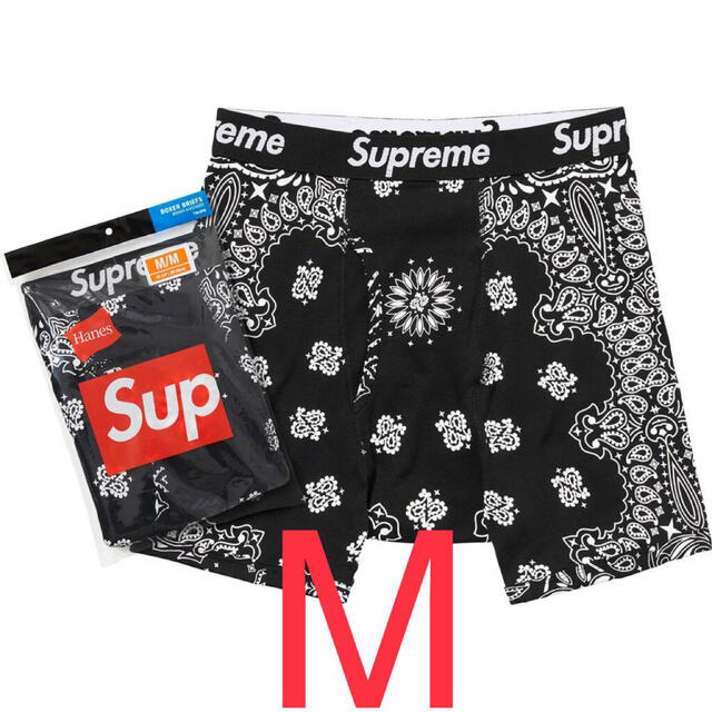 【M】Supreme Hanes Bandana Boxer Briefs