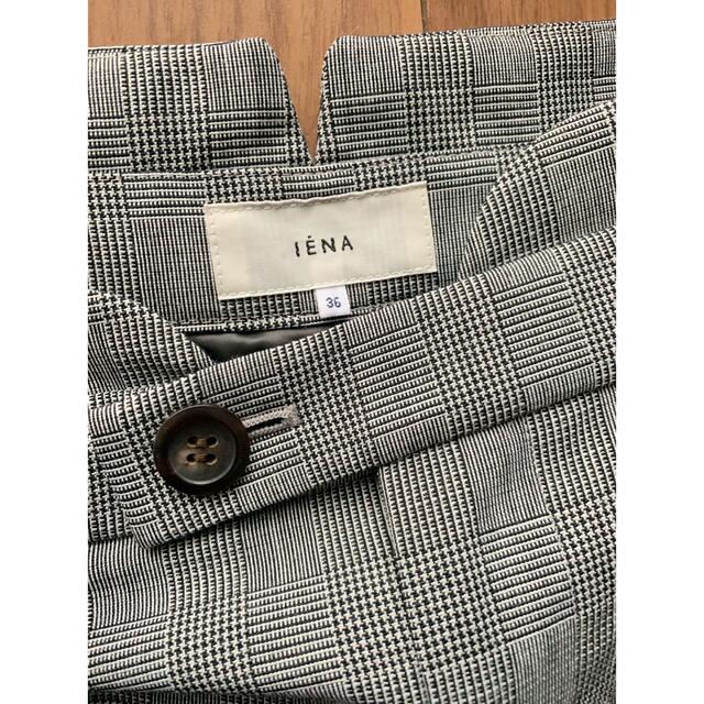 IENA(イエナ)の【美品】IENA イエナ ラメグレンチェックストレートパンツ レディースのパンツ(カジュアルパンツ)の商品写真