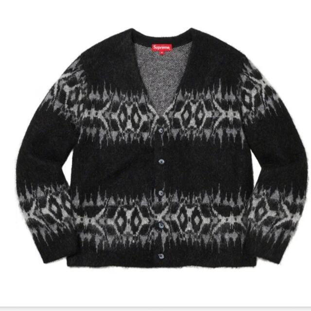 Supreme Abstract stripe cardigan black