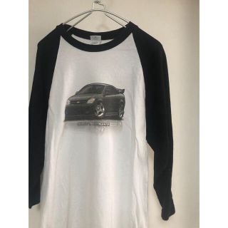 古着 anvil  ラグランTシャツ 車  メンズS  七分袖(Tシャツ/カットソー(七分/長袖))