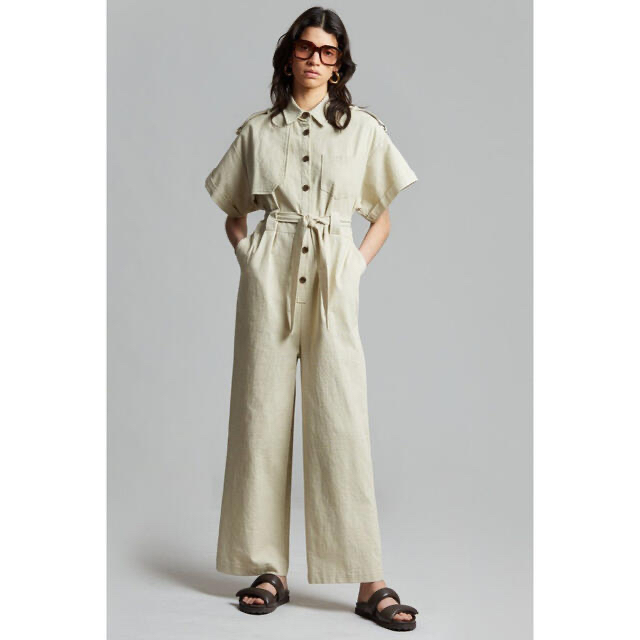HYKE - 海外人気通販the Frankie shop購入 リネンジャンプスーツ HYKE - 海外人気通販the Frankie shop購入 リネンジャンプスーツ